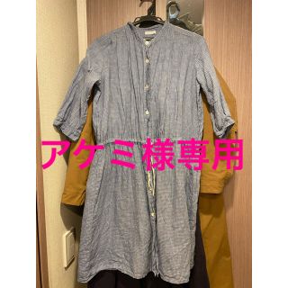 フォグリネンワーク(fog linen work)のfog linen work  フォグリネンワーク　チュニック　水色格子柄(チュニック)