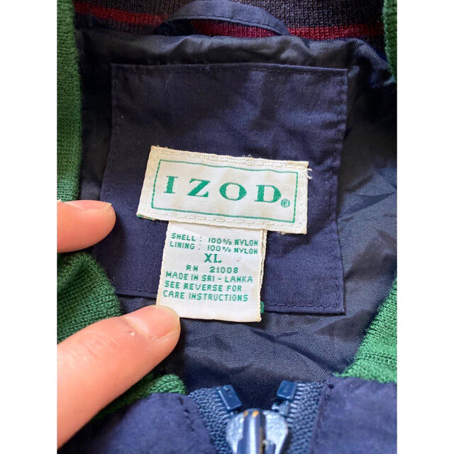 vintage 90s izod オーバーサイズ 刺繍ロゴ ナイロンジャケット