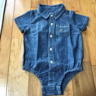 ベビーギャップ(babyGAP)のbaby gap デニムロンパース　80サイズ(ロンパース)