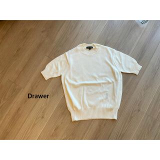 ドゥロワー(Drawer)のDrawer ビーズエンブレム半袖ニット(ニット/セーター)