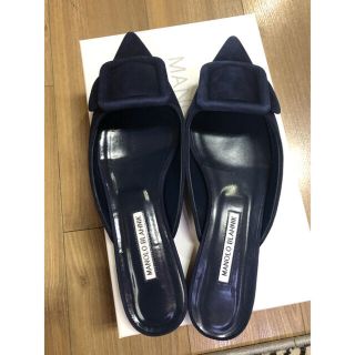 マノロブラニク(MANOLO BLAHNIK)のmanolo blahnikマノロ ブラニク☆maysale フラット ミュール(ミュール)