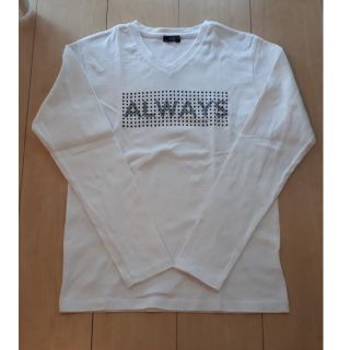 ナルミヤ インターナショナル(NARUMIYA INTERNATIONAL)のGLAZOS　白　長袖　Ｔシャツ　160　ドット(Tシャツ/カットソー)