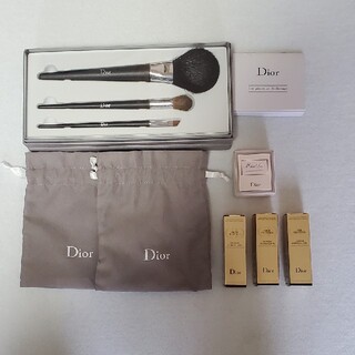 ディオール(Dior)のディオール Dior ポーチ 巾着 グレー ノベルティ 非売品 サンプル 未使用(ノベルティグッズ)