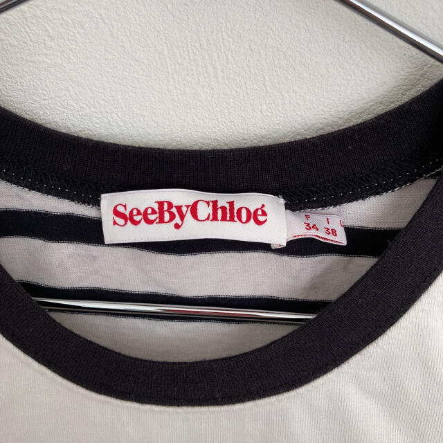 SEE BY CHLOE(シーバイクロエ)の【SEE BY CHLOE】ボーダーTシャツ レディースのトップス(Tシャツ(半袖/袖なし))の商品写真