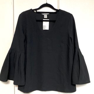 エイチアンドエム(H&M)の※値下げ　H&M   黒　トップス(カットソー(長袖/七分))