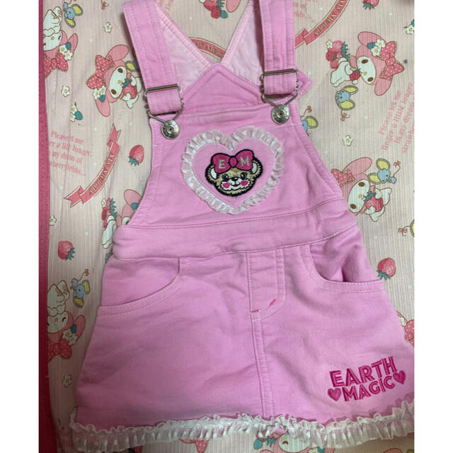 EARTHMAGIC(アースマジック)のジャンスカ キッズ/ベビー/マタニティのキッズ服女の子用(90cm~)(ワンピース)の商品写真