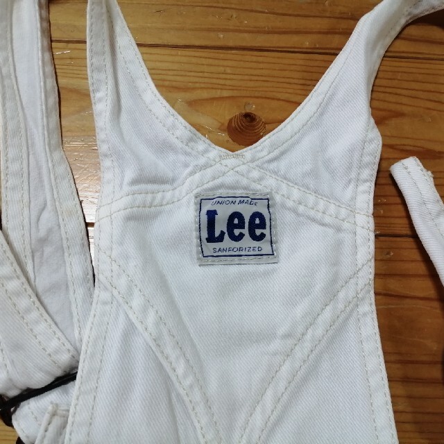 Lee(リー)のLee 　デニムサロペット　ホワイト　ストレート レディースのパンツ(サロペット/オーバーオール)の商品写真