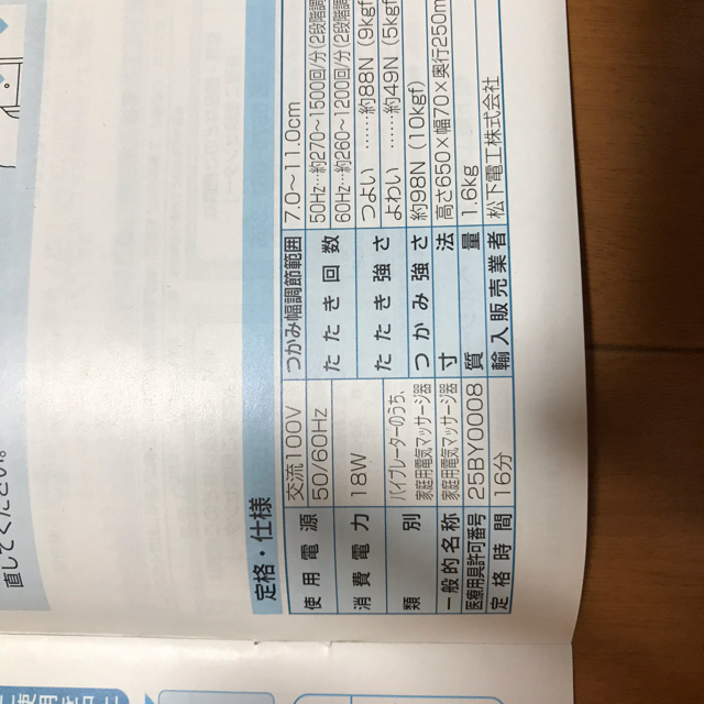 肩たたき National (現 Panasonic)ツカミタタキ EV2710の通販 by AKI's ...