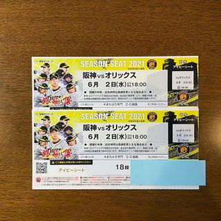 ハンシンタイガース(阪神タイガース)の6/2(水)阪神vsオリックス　甲子園　18時(野球)