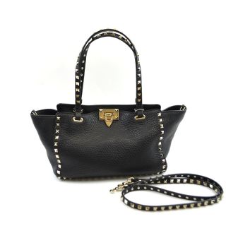 バレンティノ(VALENTINO)のヴァレンティノ VALENTINO ロックスタッツ2waySM ショル【中古】(ショルダーバッグ)