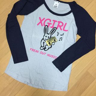 エックスガール(X-girl)のラグラン うさぎ ロンT(Tシャツ(長袖/七分))