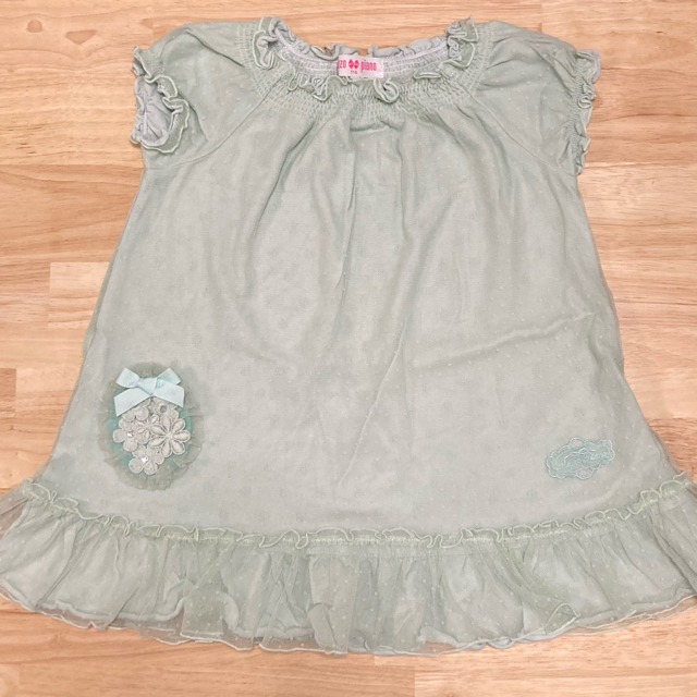 mezzo piano(メゾピアノ)のmezzo piano   ノースリーブチュニック　110 キッズ/ベビー/マタニティのキッズ服女の子用(90cm~)(Tシャツ/カットソー)の商品写真