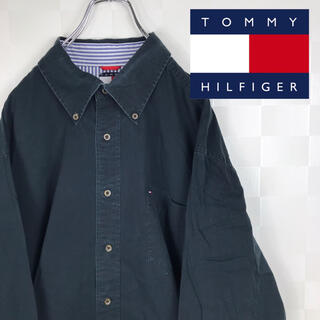 トミーヒルフィガー(TOMMY HILFIGER)の90s トミーヒルフィガー  ワンポイント　刺繍　オーバーサイズ(シャツ)