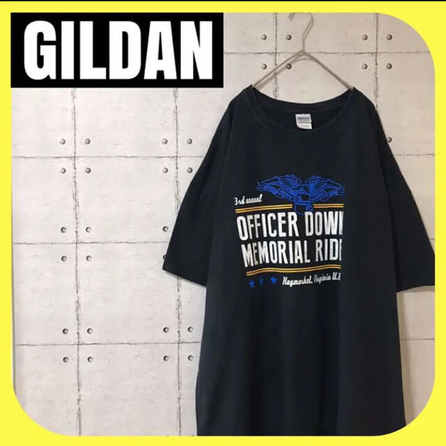 GILDAN(ギルタン)のGILDANギルダン•半袖Tシャツ•ブラック•プリント•3XL メンズのトップス(Tシャツ/カットソー(半袖/袖なし))の商品写真