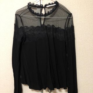 ザラ(ZARA)のzaraブラウス トップス シースルー(シャツ/ブラウス(長袖/七分))