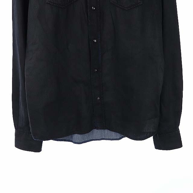 DIESEL(ディーゼル)のディーゼル DIESEL デニムシャツ 長袖 ボタンダウン 胸ポケット L 黒 メンズのトップス(シャツ)の商品写真