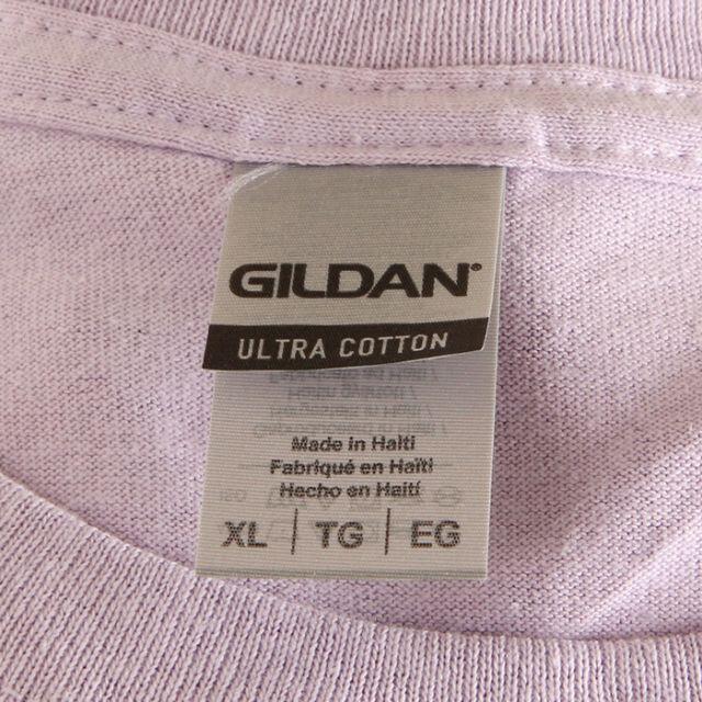 GILDAN(ギルタン)のきゃお様【新品】ギルダン 半袖 Tシャツ XL 薄紫 黒 無地 レディースのトップス(Tシャツ(半袖/袖なし))の商品写真