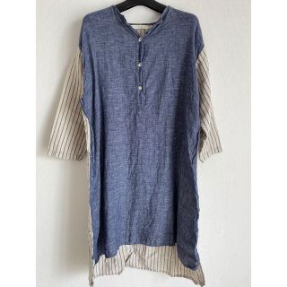 フォグリネンワーク(fog linen work)の愛犬天様専用です❣️【美品】fog♡リネンチュニックワンピ(ひざ丈ワンピース)