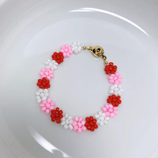 エムエスジイエム(MSGM)の34 handmade bracelet “PINKIE FLOWERS”(ブレスレット/バングル)