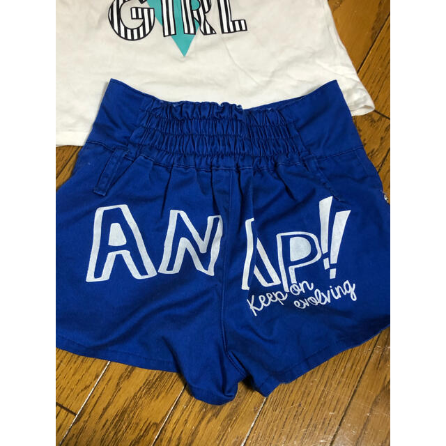 ANAP(アナップ)のANAP  セットアップ　　130から140   XSサイズ キッズ/ベビー/マタニティのキッズ服女の子用(90cm~)(Tシャツ/カットソー)の商品写真