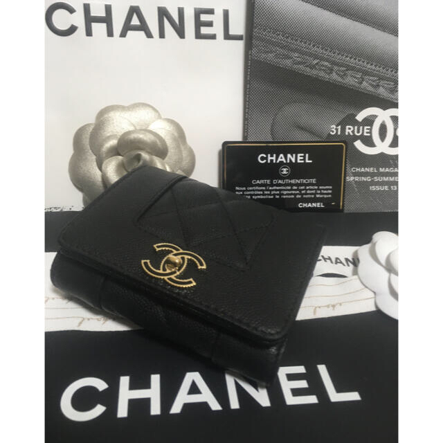 超美品 ★ CHANEL シャネル マドモアゼル 三つ折り財布 正規品