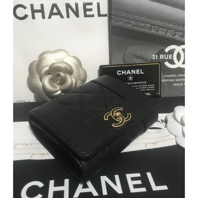 超美品 ★ CHANEL シャネル マドモアゼル 三つ折り財布 正規品