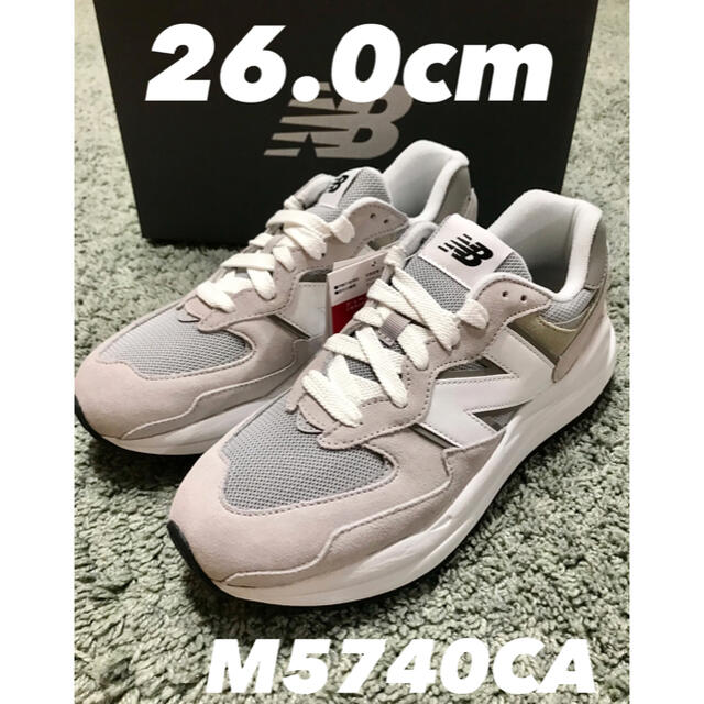 【新品】M5740CA ホワイト グレー 26.0cm靴/シューズ