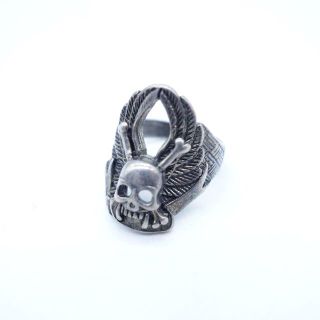 G&S VINTAGE 80s FEATHER SKULL RING 大名(リング(指輪))