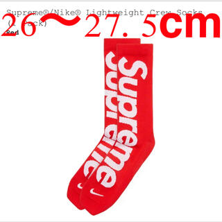 シュプリーム(Supreme)のSupreme NIKE LightWeight Crew Socks  RED(ソックス)