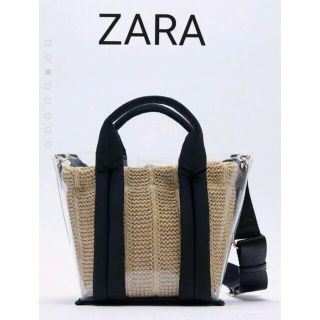 ZARA 今期流行の完売品  ビニールトートバッグ パイソン