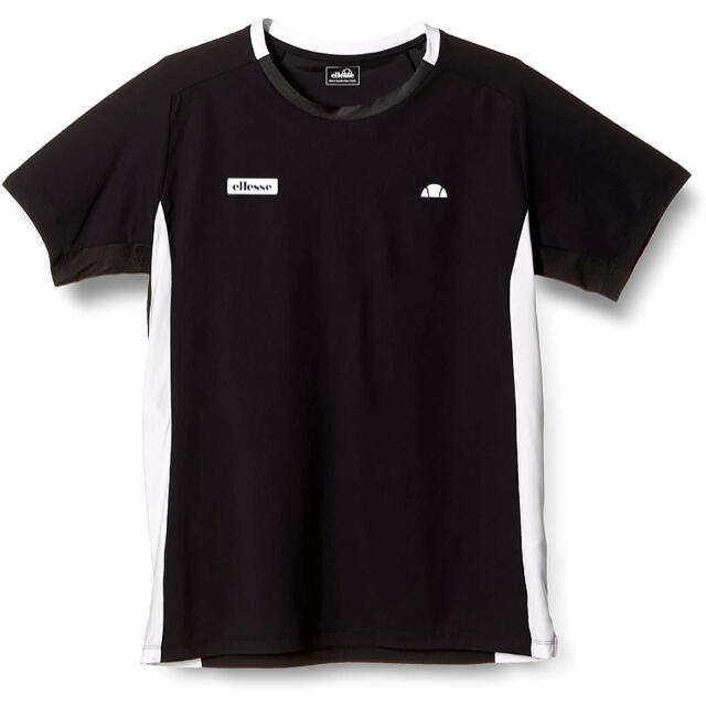 ellesse(エレッセ)のellesse エレッセ テニスウェア半袖Tシャツ ゲームシャツ黒 メンズM新品 スポーツ/アウトドアのテニス(ウェア)の商品写真