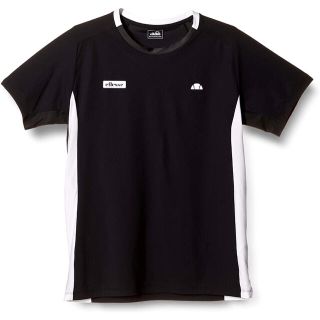 エレッセ(ellesse)のellesse エレッセ テニスウェア半袖Tシャツ ゲームシャツ黒 メンズM新品(ウェア)