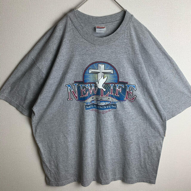 Hanes(ヘインズ)のUSA製 90s ビンテージ 古着 企業 ロゴ オーバーサイズ 半袖 Tシャツ メンズのトップス(Tシャツ/カットソー(半袖/袖なし))の商品写真