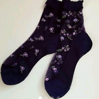 アナスイ(ANNA SUI)の☆パープルシースルー靴下☆2点セット(ソックス)