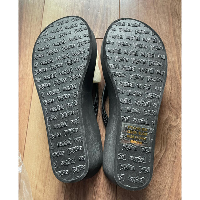 ☆新品 未使用 ポピッツ ビーチサンダル 23㎝ 5㎝ヒール☆ レディースの靴/シューズ(ビーチサンダル)の商品写真