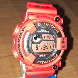 ジーショック(G-SHOCK)のフロッグマン  DW-8200NT2-4JR 赤蛙　美品  (腕時計(デジタル))