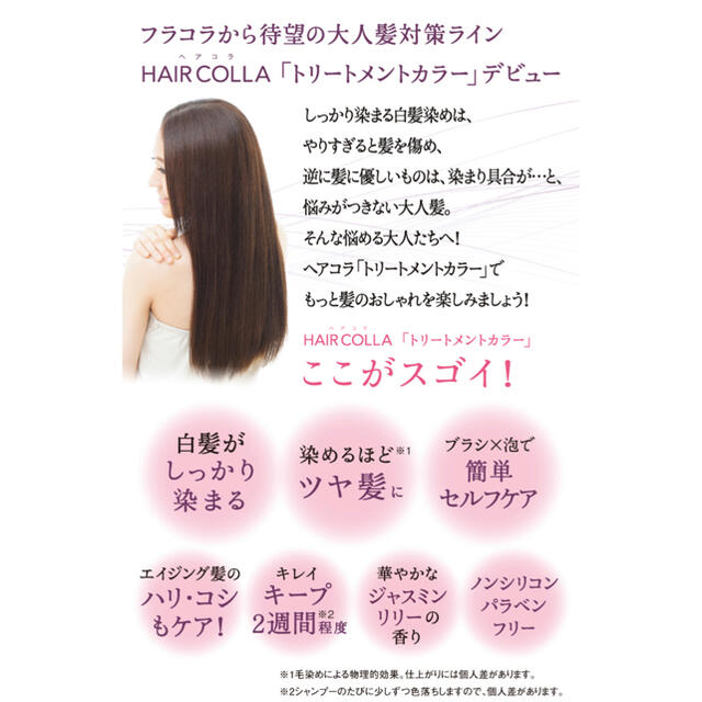 フラコラ(フラコラ)のHAIR COLLA トリートメントカラー　フラコラ　ダークブラウン　5セット コスメ/美容のヘアケア/スタイリング(白髪染め)の商品写真