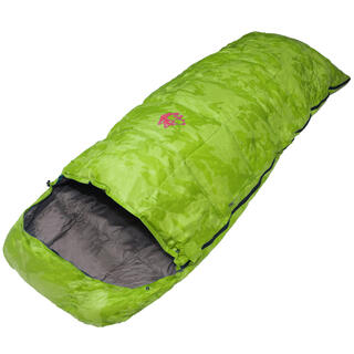 寝袋 羽毛 -25℃ 高級ダウン アウトドア 1人キャンプ コンパクト ワイド(寝袋/寝具)