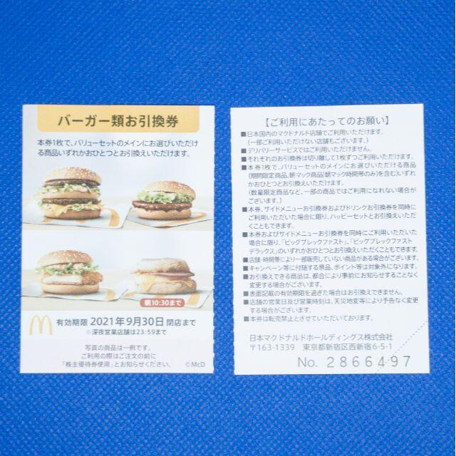 マクドナルド株主優待 バーガー券 　15枚セット　追跡可能、匿名配送無料　マック