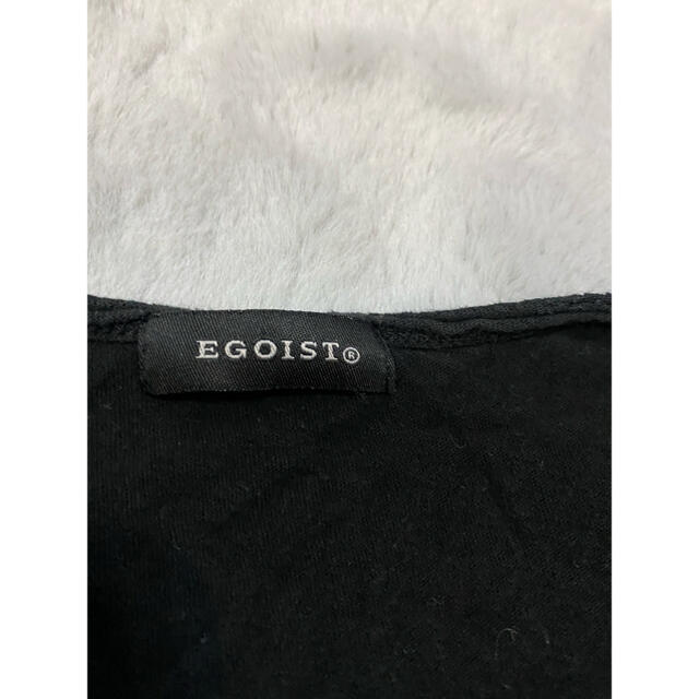 EGOIST(エゴイスト)のエゴイスト　半袖カットソー　黒　デザインTシャツ　セクシー　ファスナー レディースのトップス(Tシャツ(半袖/袖なし))の商品写真