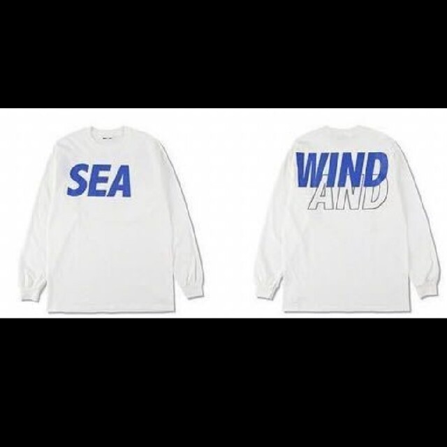 Mサイズ WIND AND SEA ロンT ホワイト white-blue