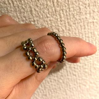 ザラ(ZARA)のシルバーアクセサリー　2 シルバーリング　ビーズリング　ビーズアクセサリー　韓国(リング)