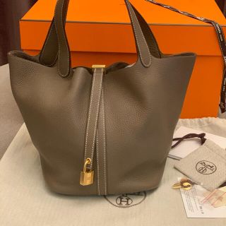 エルメス(Hermes)の人気⭐︎ゴールド金具HERMESピコタンmmエトゥープ(ハンドバッグ)