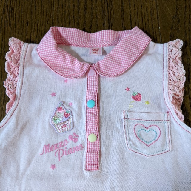 mezzo piano(メゾピアノ)のメゾピアノ　ベビー　ノースリーブ　90 キッズ/ベビー/マタニティのキッズ服女の子用(90cm~)(Tシャツ/カットソー)の商品写真