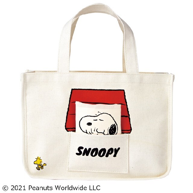 SNOOPY(スヌーピー)のsweet（スウィート）2021年4月 付録 スヌーピー トート＆ エコバッグ エンタメ/ホビーの雑誌(ファッション)の商品写真