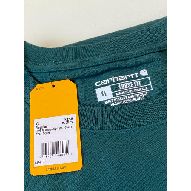 carhartt(カーハート)の新品 Carhartt カーハート 半袖 Tシャツ 緑 グリーン 無地 XL メンズのトップス(Tシャツ/カットソー(半袖/袖なし))の商品写真