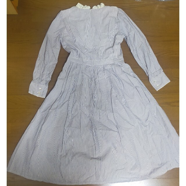 an another angelus(アンアナザーアンジェラス)のレースヨークストライプロングワンピース レディースのワンピース(ロングワンピース/マキシワンピース)の商品写真