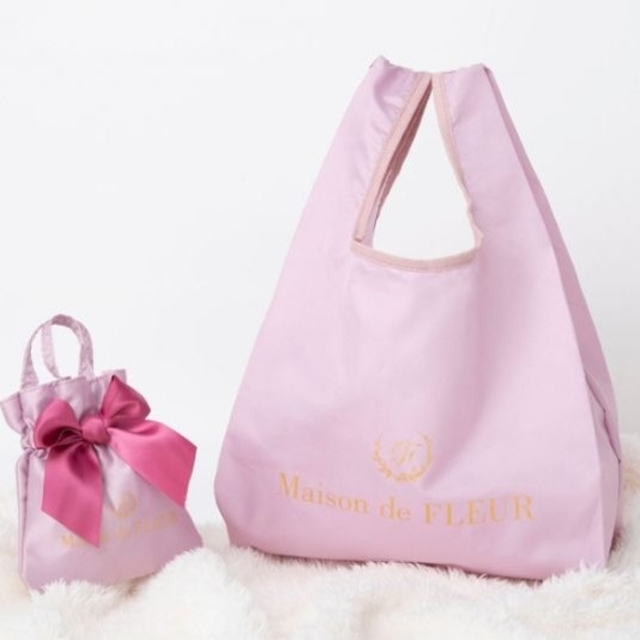 Maison de FLEUR(メゾンドフルール)のMaison de FLEUR エコバッグ ミニミニトート ピンク レディースのバッグ(エコバッグ)の商品写真