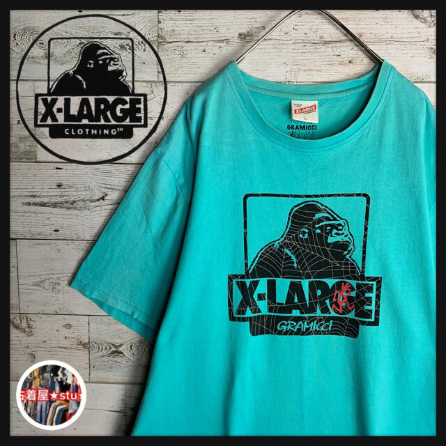 XLARGE(エクストララージ)の【希少カラー】エクストララージ★ビッグロゴプリント グラミチコラボ　Tシャツ メンズのトップス(Tシャツ/カットソー(半袖/袖なし))の商品写真