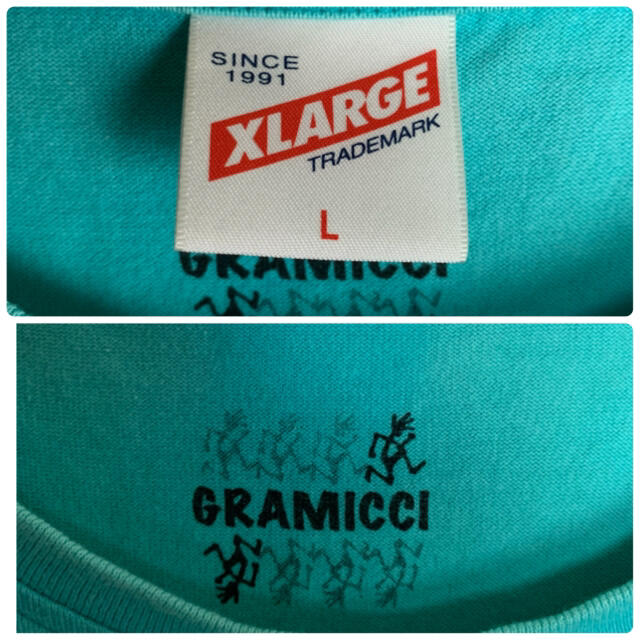 XLARGE(エクストララージ)の【希少カラー】エクストララージ★ビッグロゴプリント グラミチコラボ　Tシャツ メンズのトップス(Tシャツ/カットソー(半袖/袖なし))の商品写真